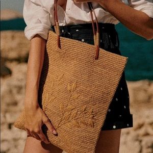 Sezane Francisco Woven Tote Bag